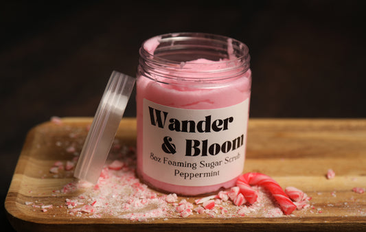 Peppermint Foaming Sugar Scrub 8oz