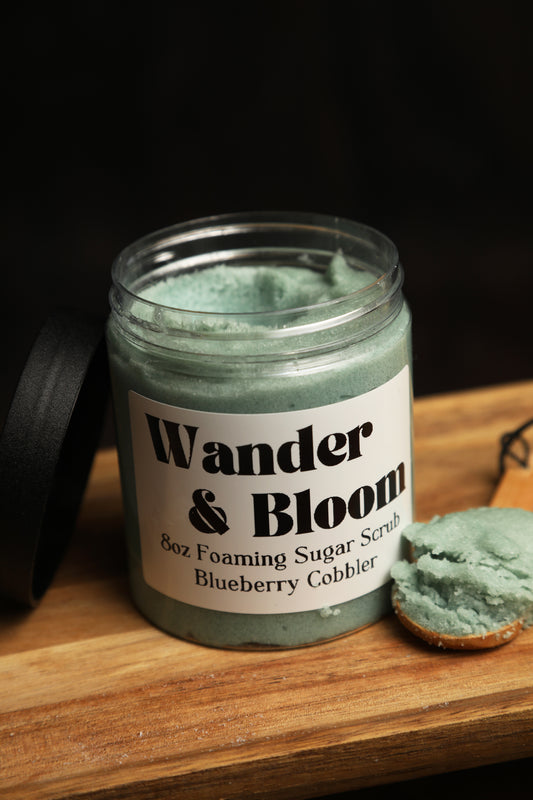 Blueberry Cobbler Foaming Sugar Scrub 8oz